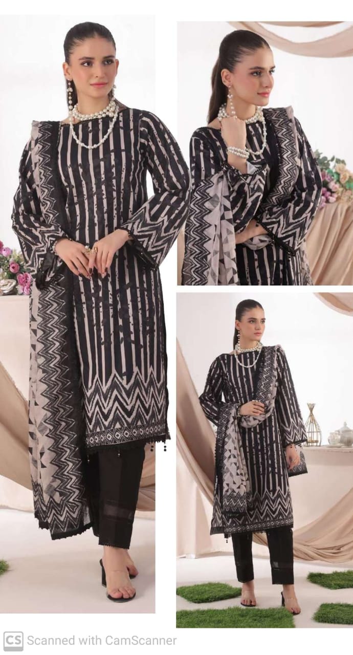 Alzohaib Colors Vol-9 Intermax Printed Lawn 3-Piece Suit – Unstitched Lawn Suit